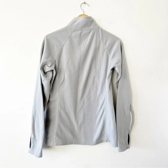 The North Face 1/4 Zip Women’s Size Medium Lightweight Fleece Jacket Silver Gray - Picture 2 of 9